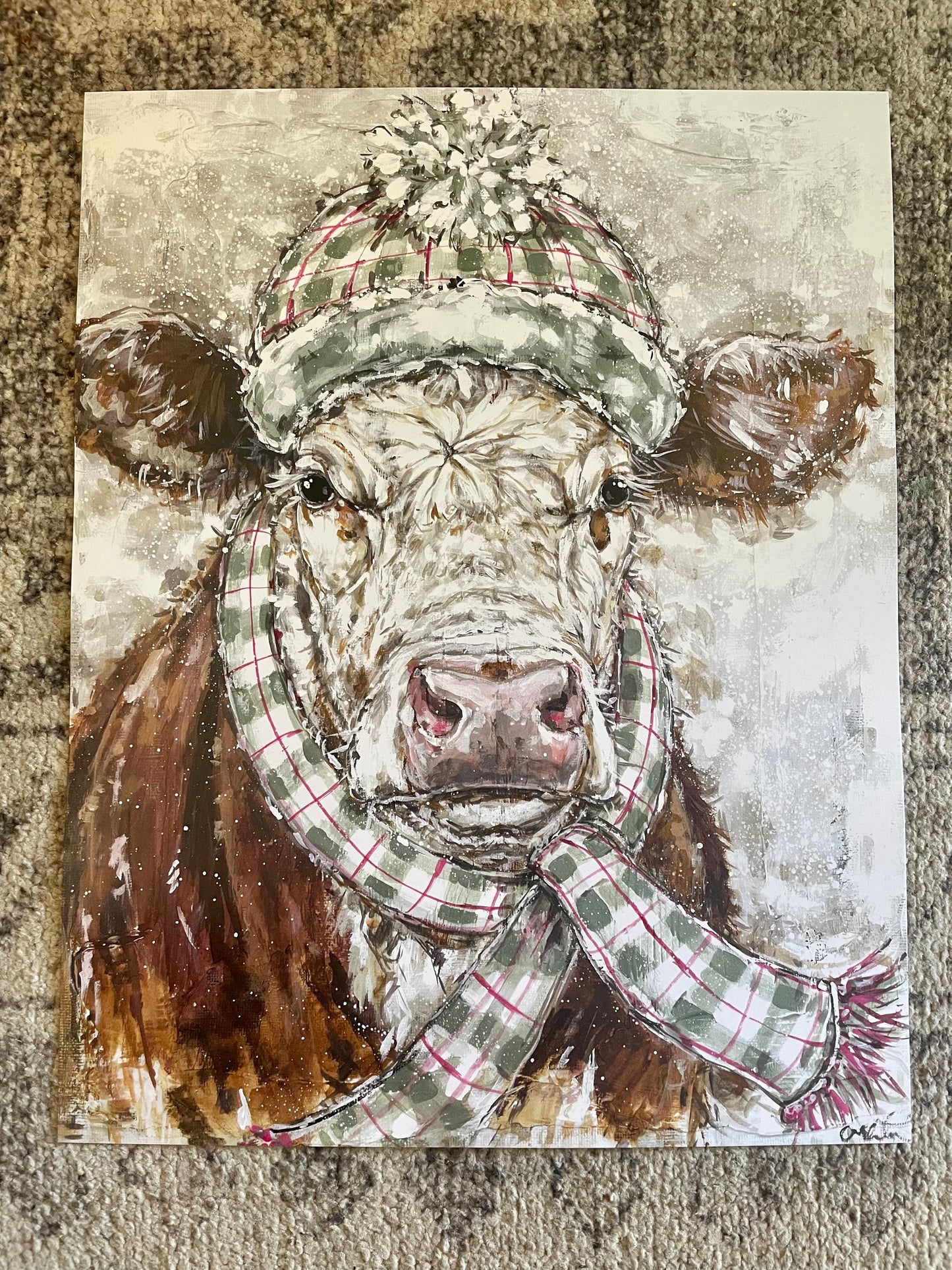 Winter Cow 8x10 Paper Print