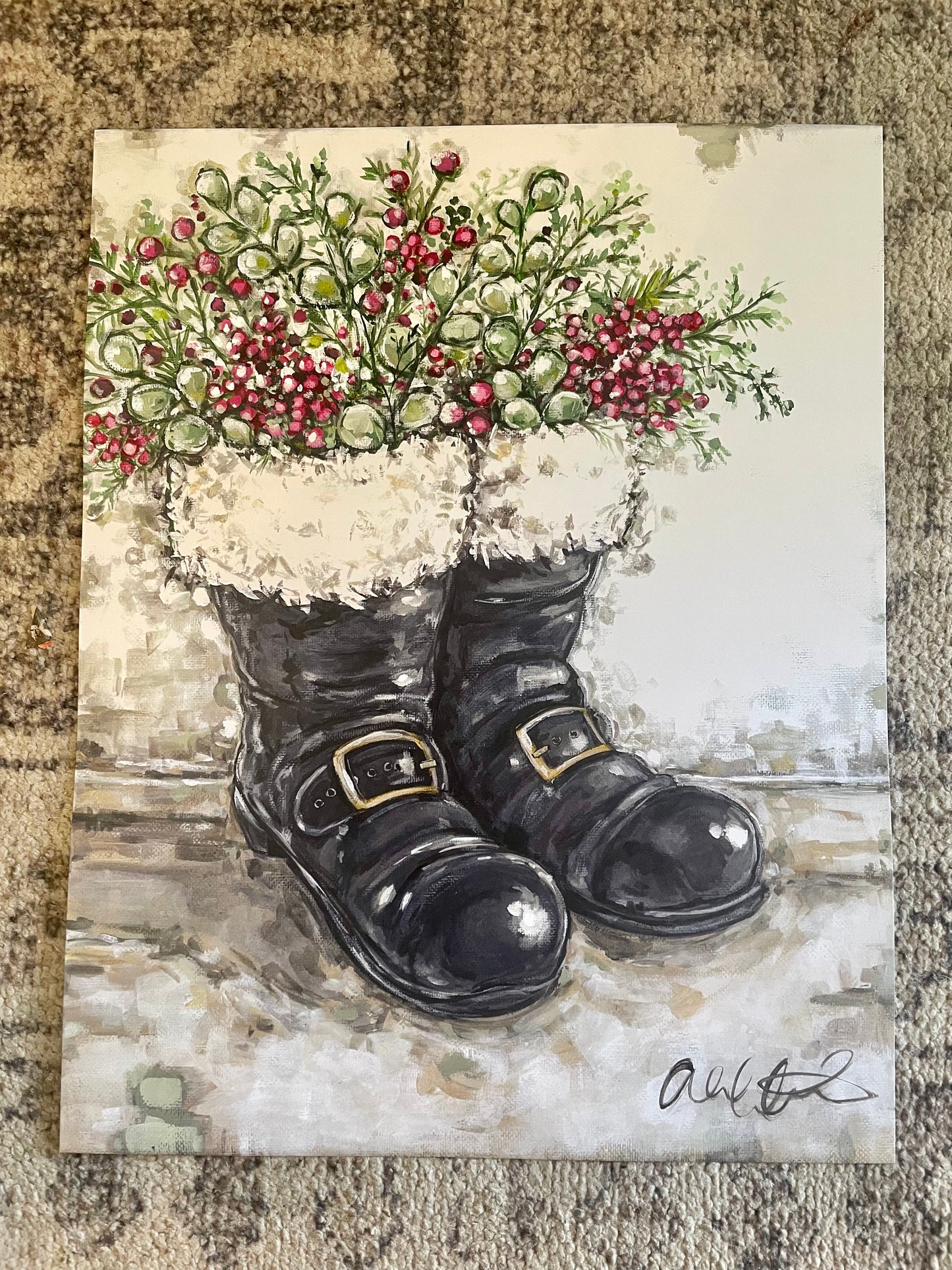 Santa Boots 8x10 Paper Print