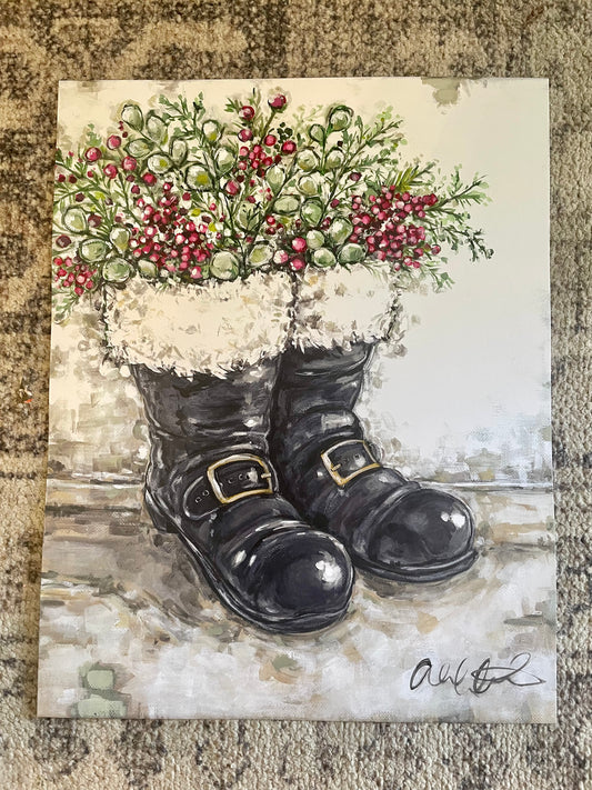 Santa Boots 8x10 Paper Print