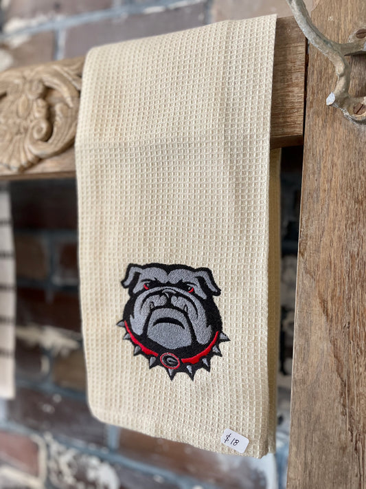 Georgia Bull Dog Hand Towel