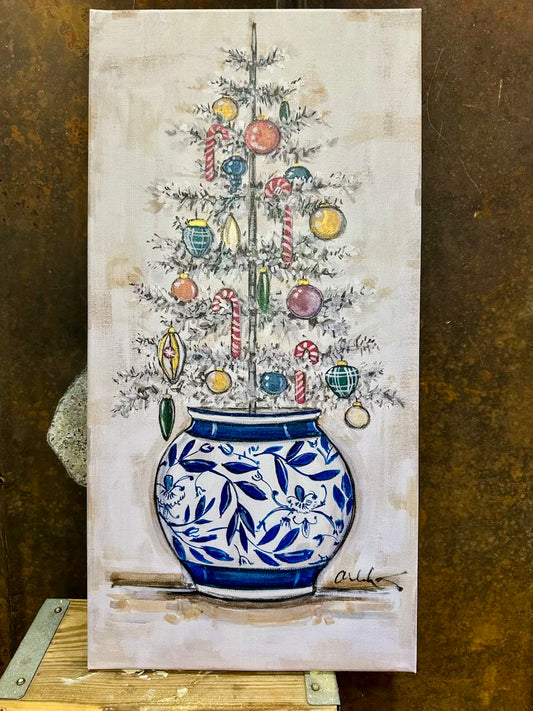 Tinsel in Blue 12x24