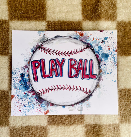 Play Ball 11x14 Paper Print