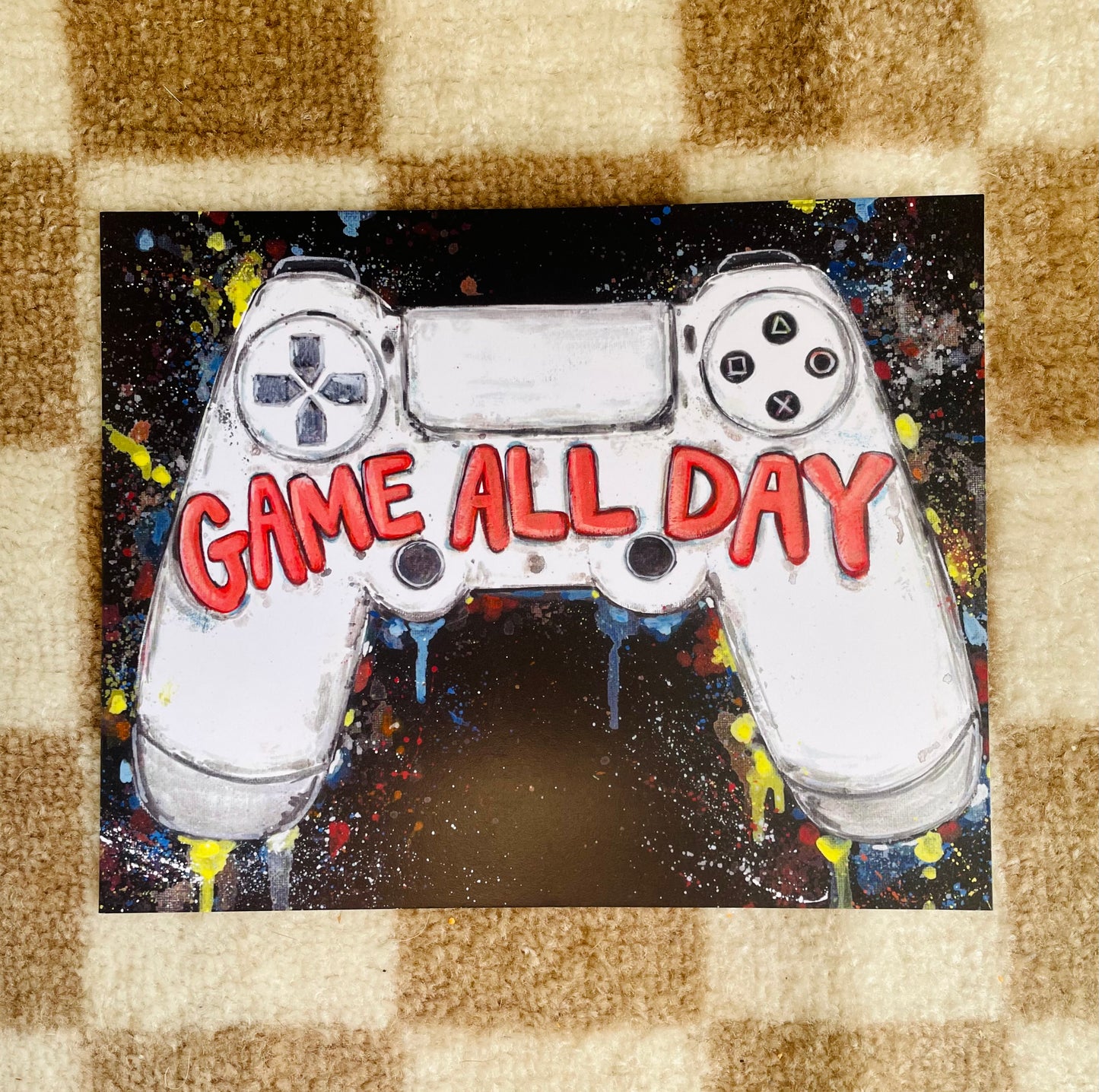 Game All Day 8x10 Paper Print