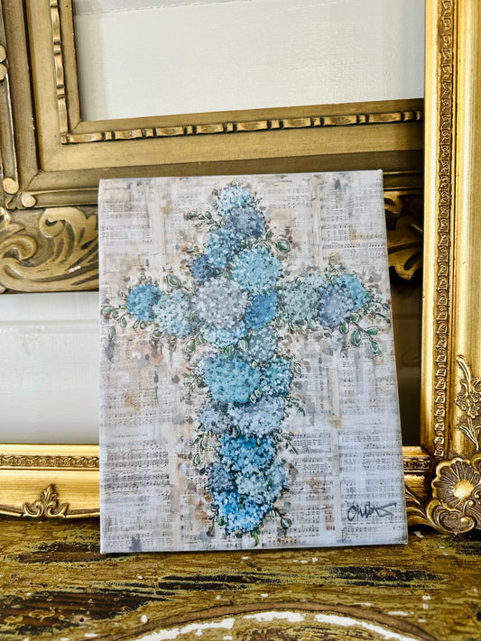 Hymnal Cross Canvas Print