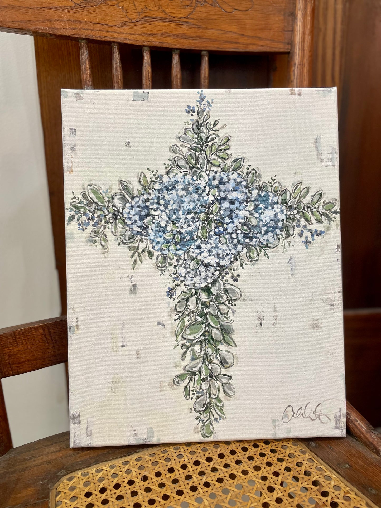 Hydrangea Cross 11x14