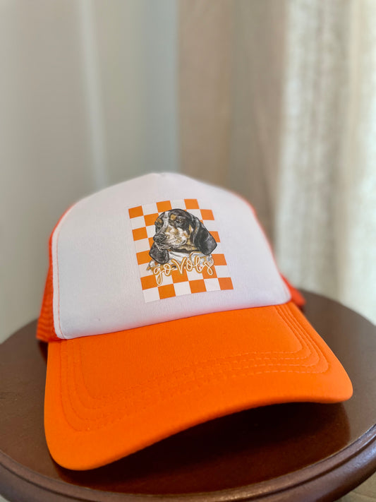 Checkered Rocky Top Trucker Hat