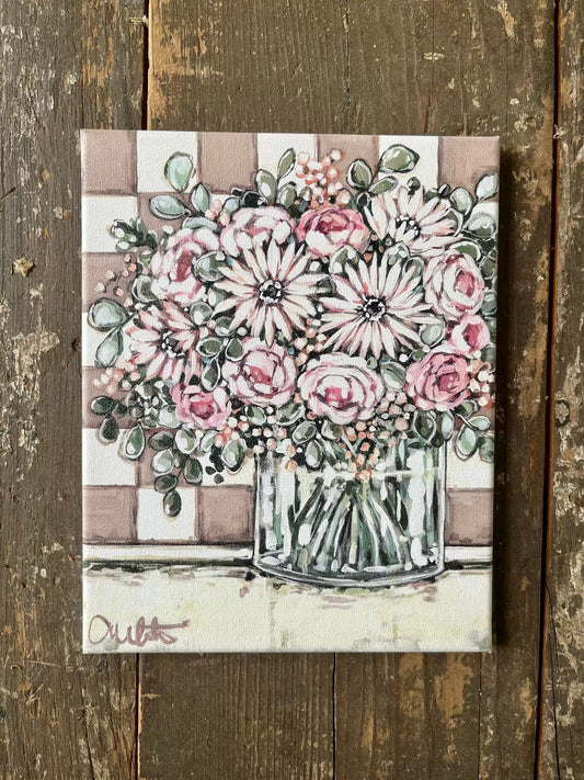 Checkered Floral 16x20 Print