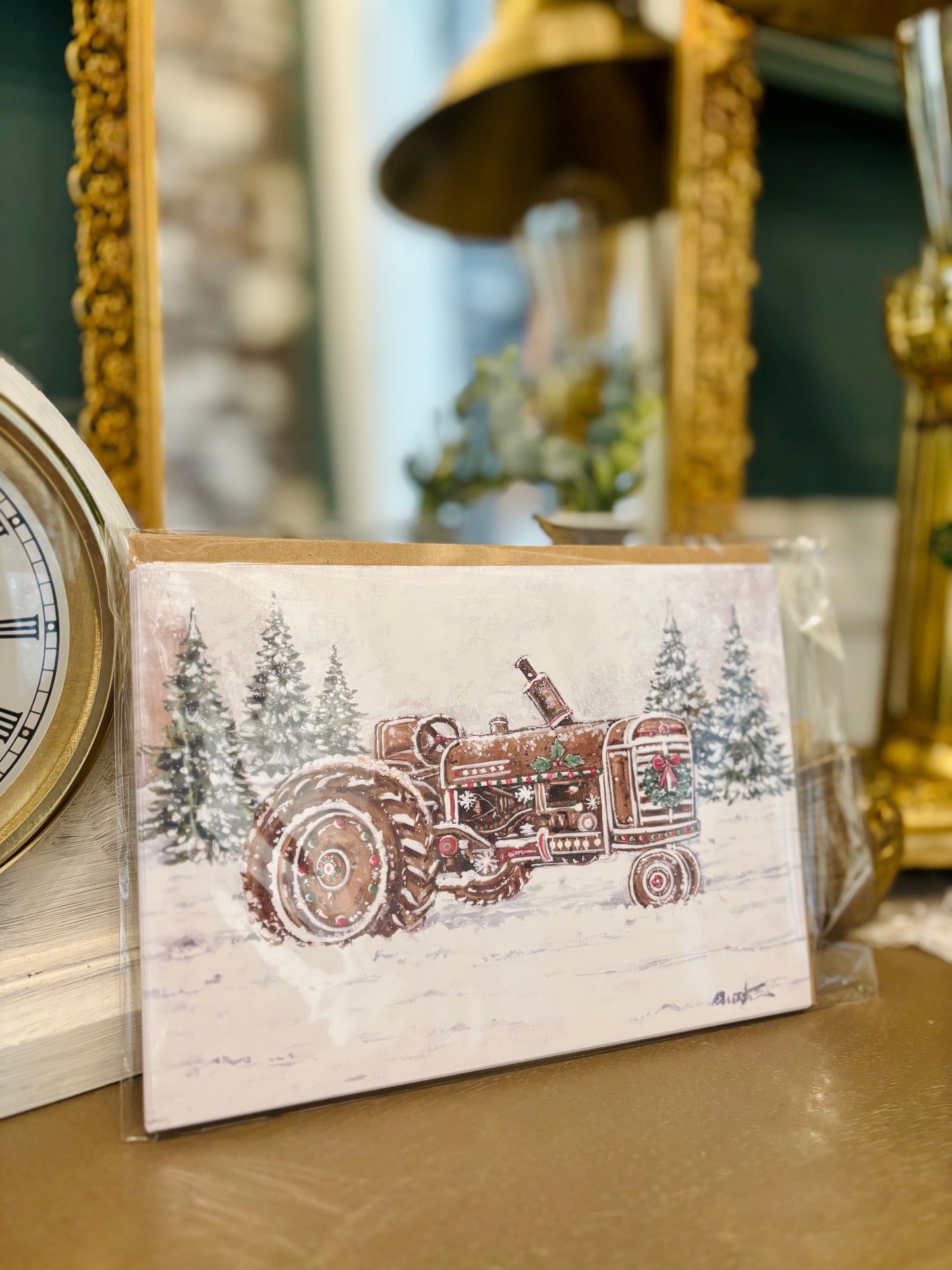 Gingerbread Tractor Cards