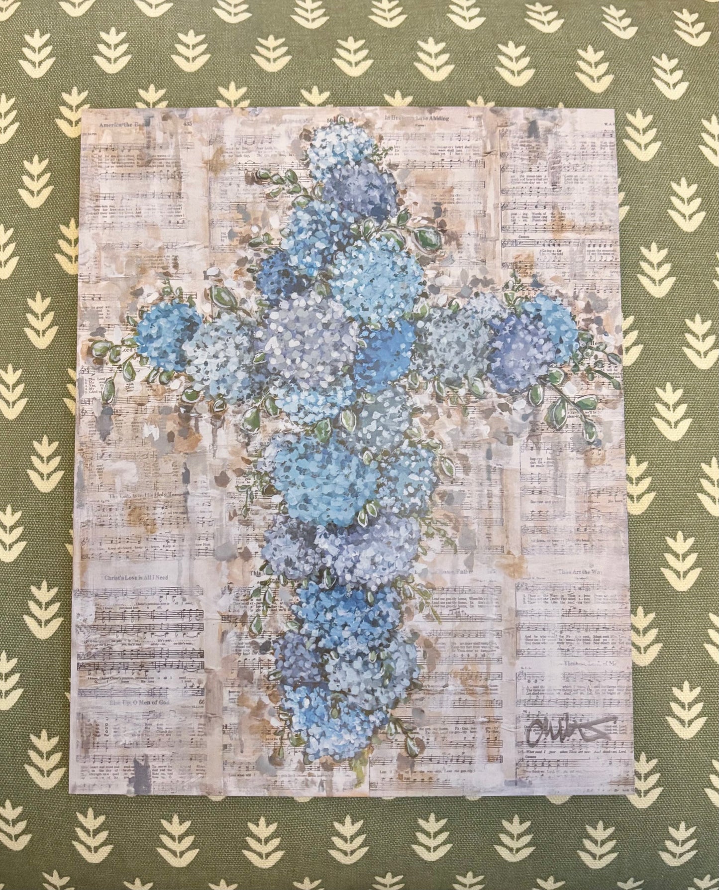 Hymnal Cross Paper Print