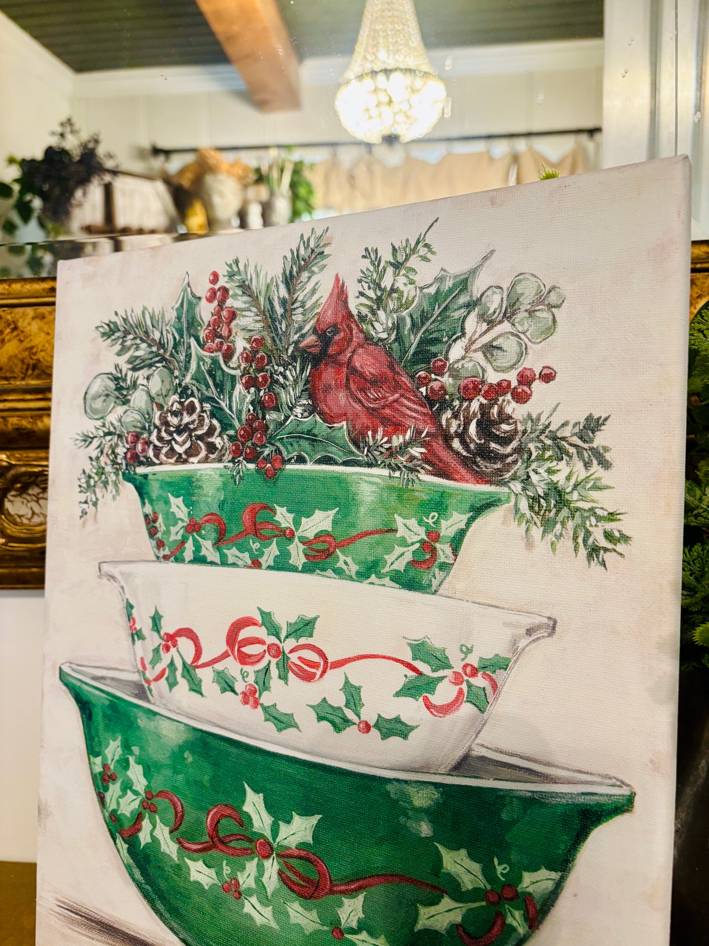 Christmas Pyrex Canvas Print