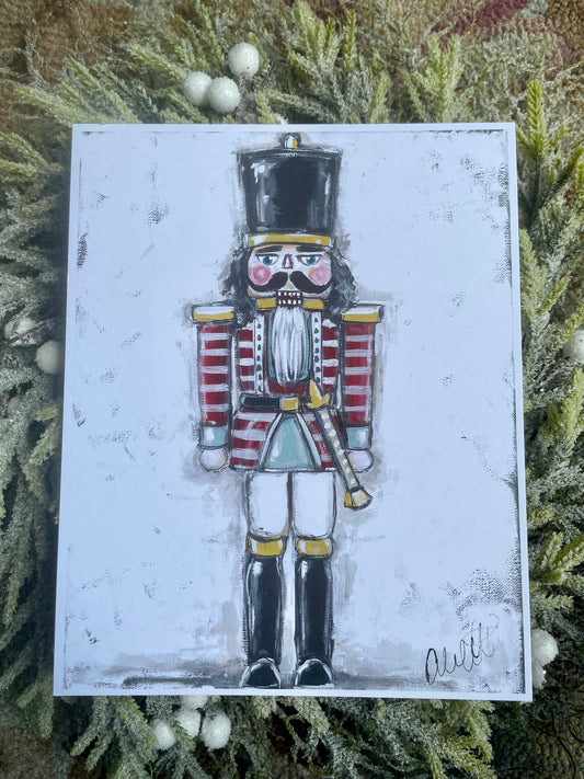 Traditional Nutcracker Paper Print 8x10