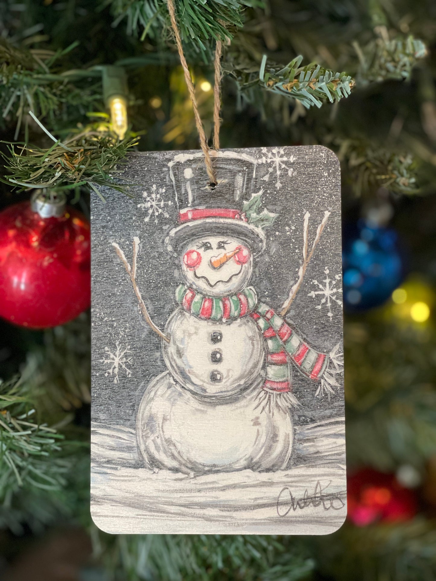 Traditional Snowman Ornament