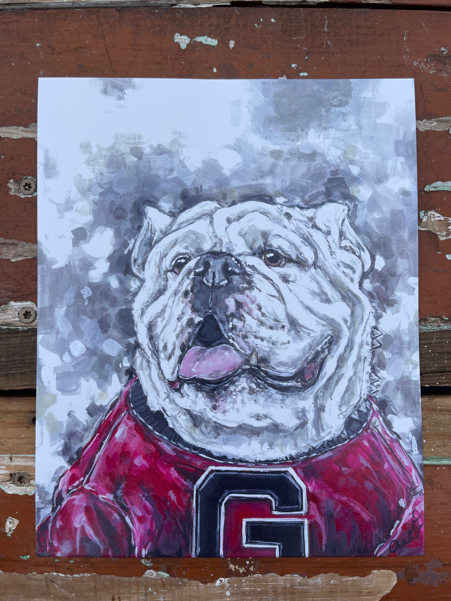 Georgia Bulldog Paper Print