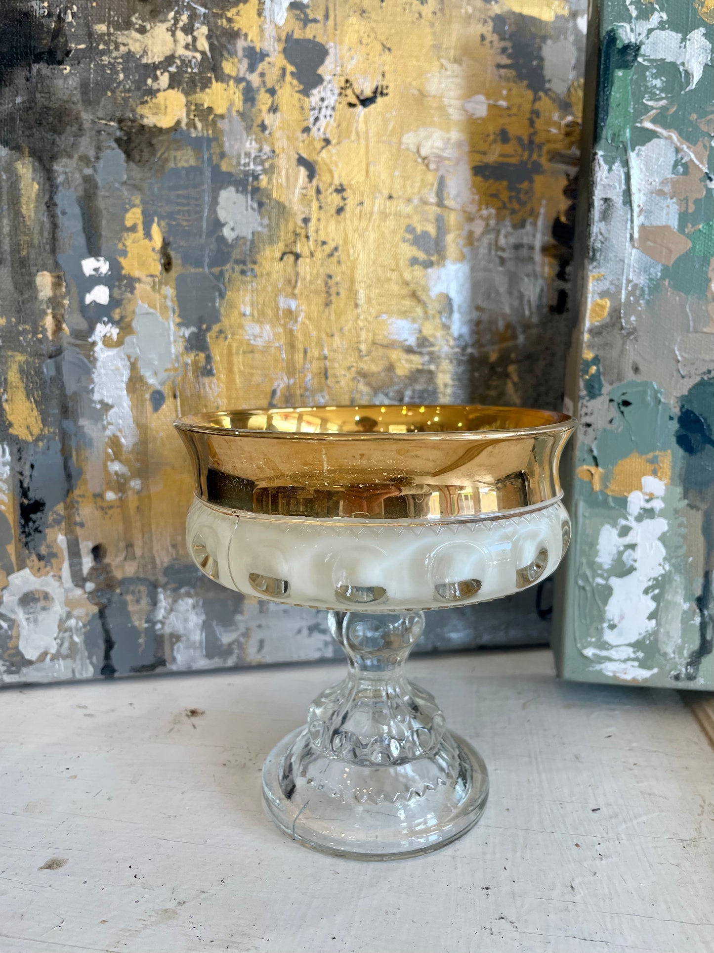 Gold Rimmed Candy Dish