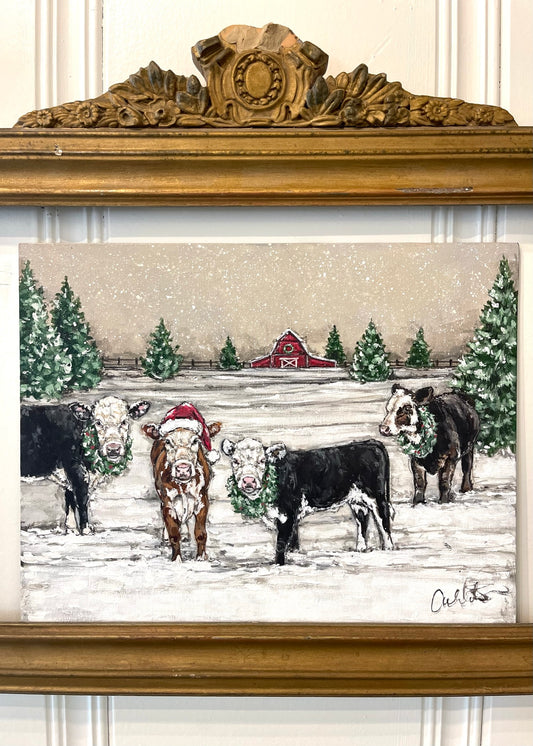 Christmas Calves 16x20