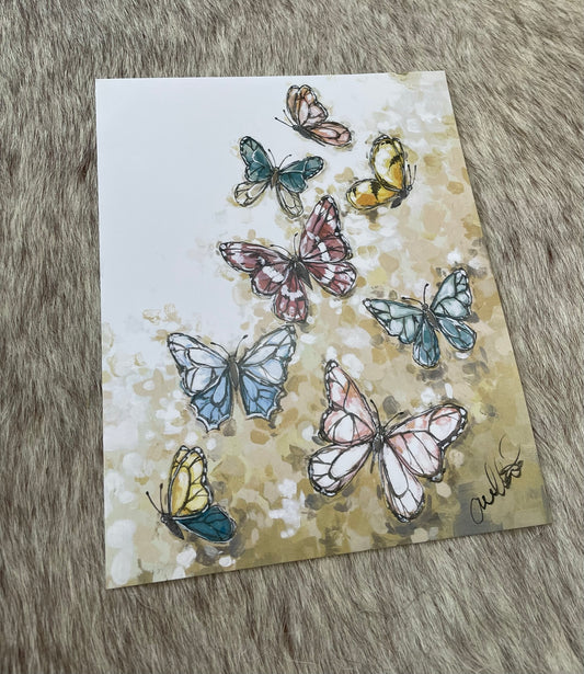Colorful Butterflies 8x10 Paper Print