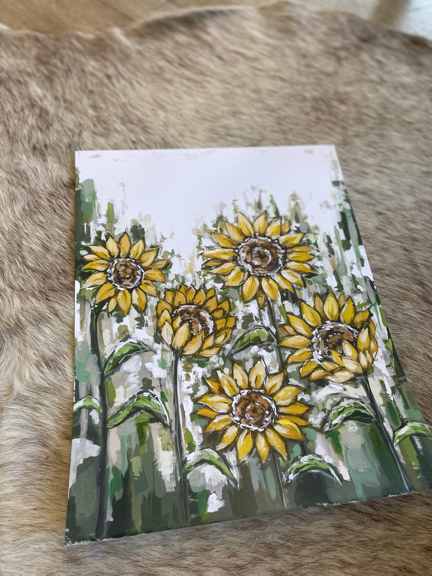 Sunflower Field Paper Print 11x14