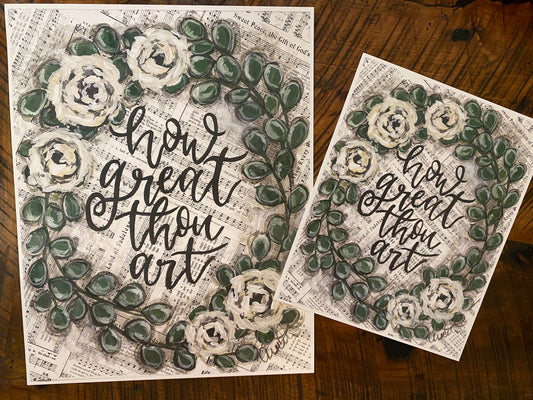 How Great Thou Art Paper Print 11x14