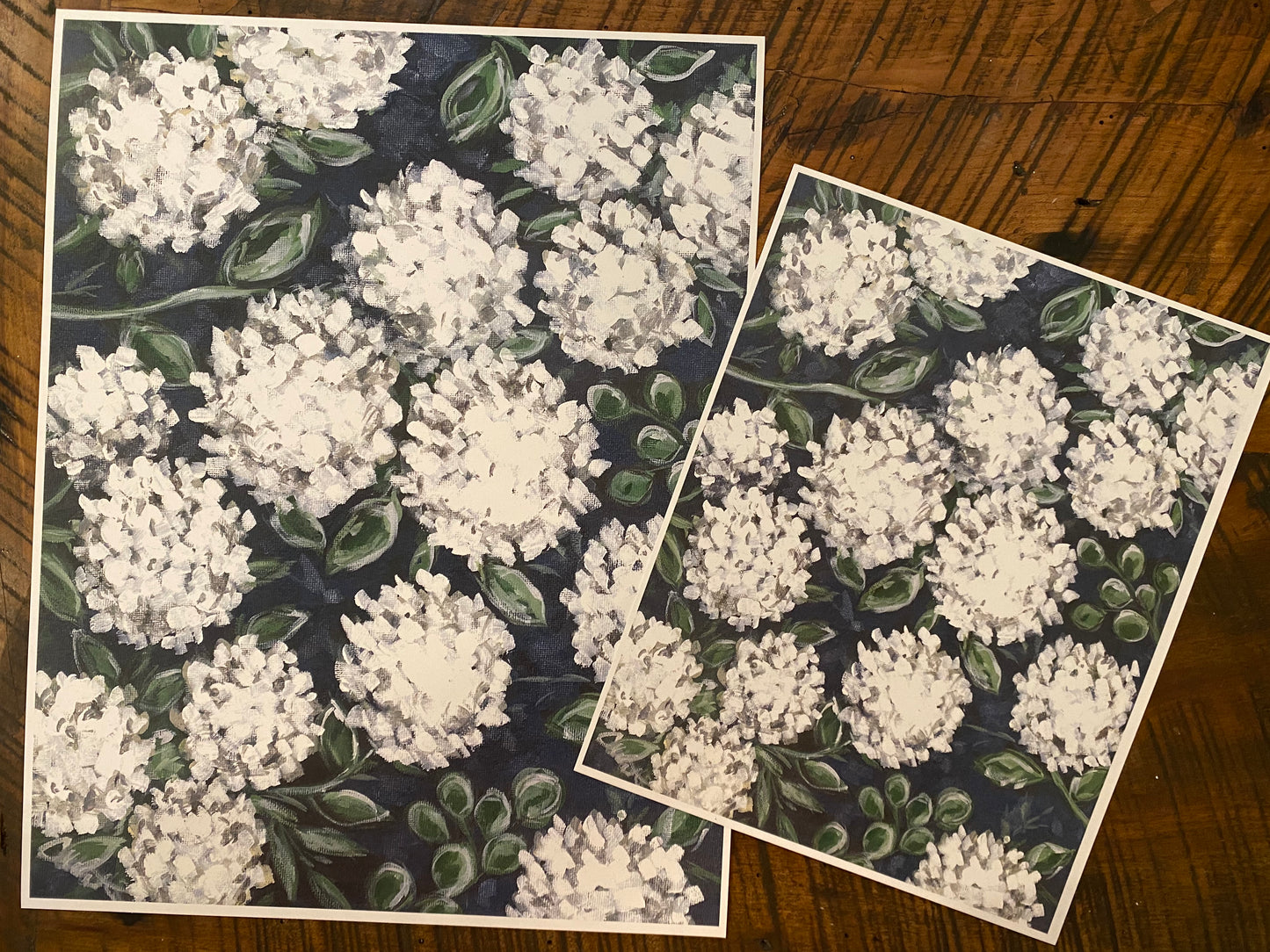 Hydrangea Paper Print 8x10