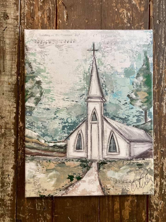 Stained-Glass Church 8x10