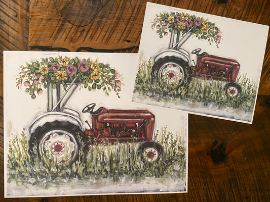 Tractor Paper Print 11x14