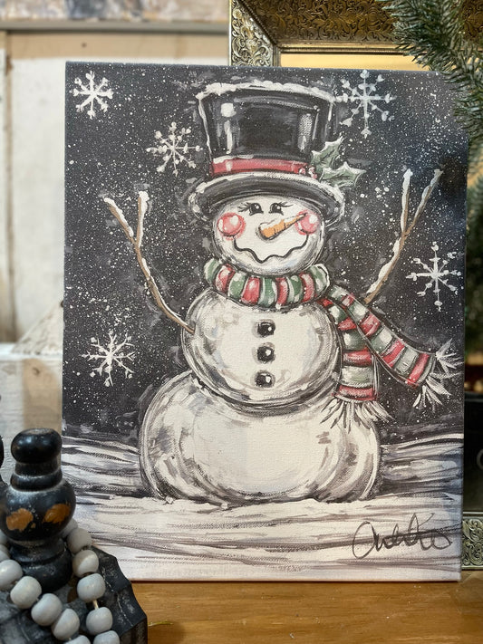 Traditional Snowman 16x20