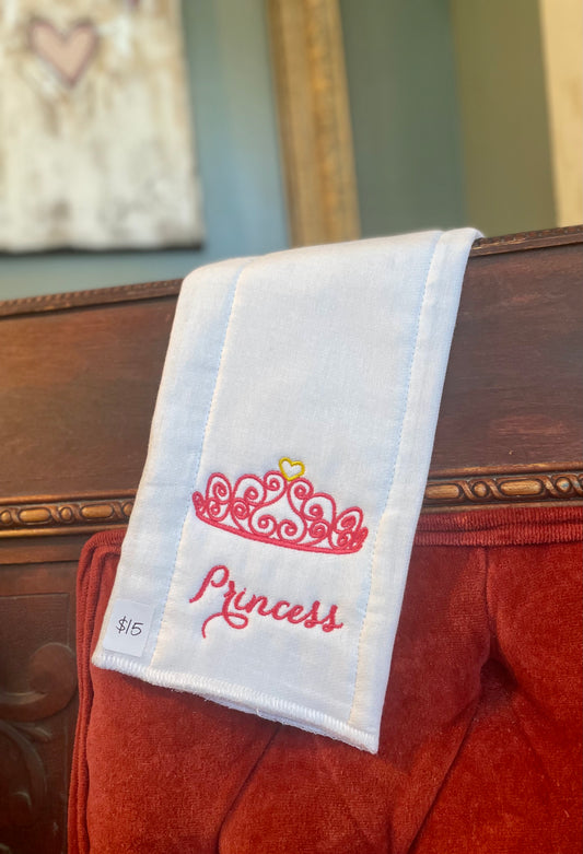 Princess Burp Cloth