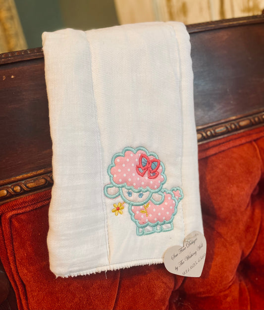 Little Lamb Burp Cloth