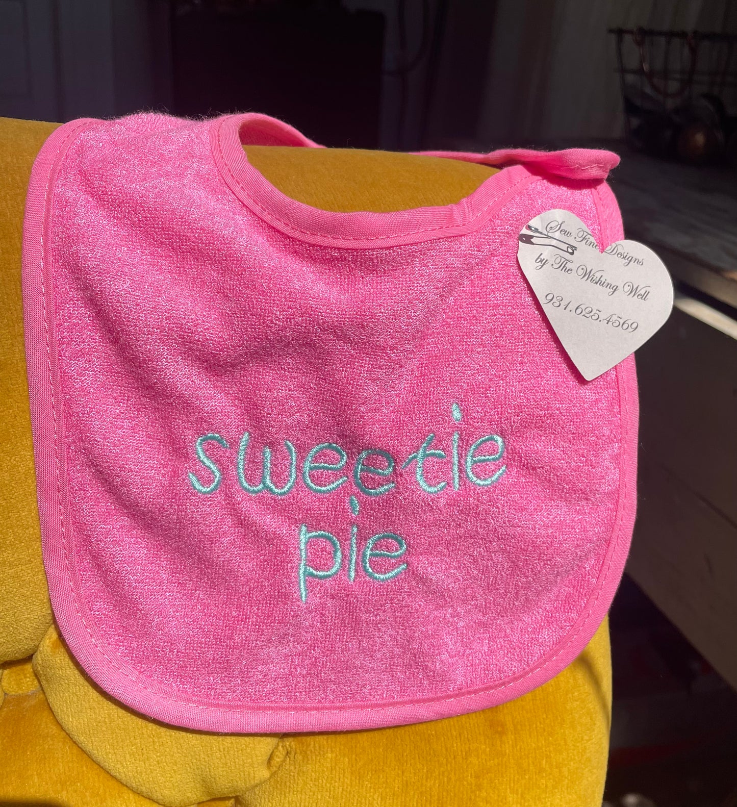 Sweetie Pie Pink Burp Cloth