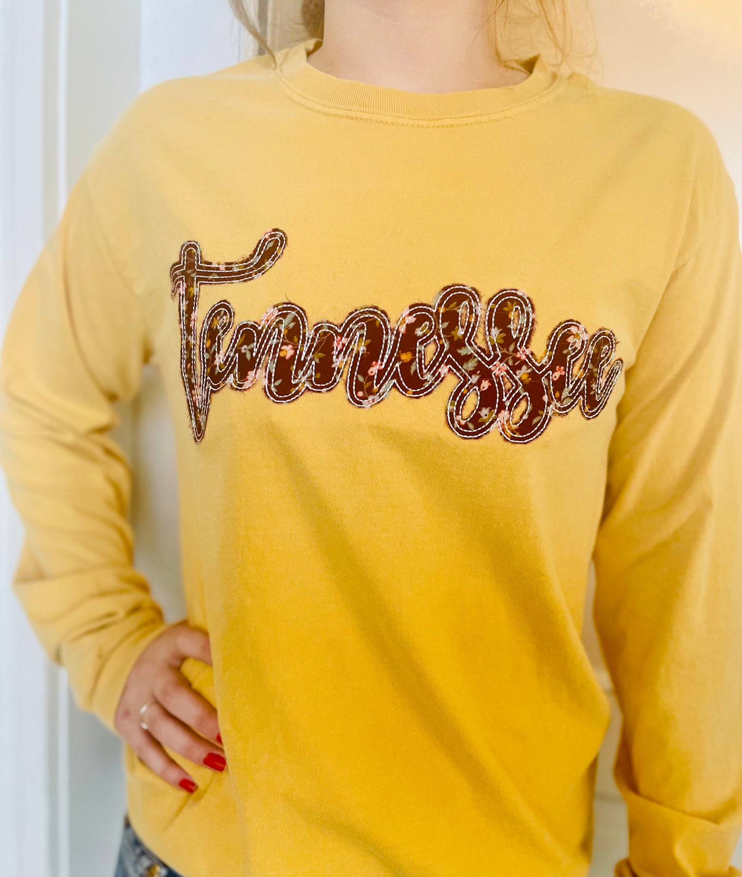 Yellow Tennessee Long-Sleeve Shirt: Small