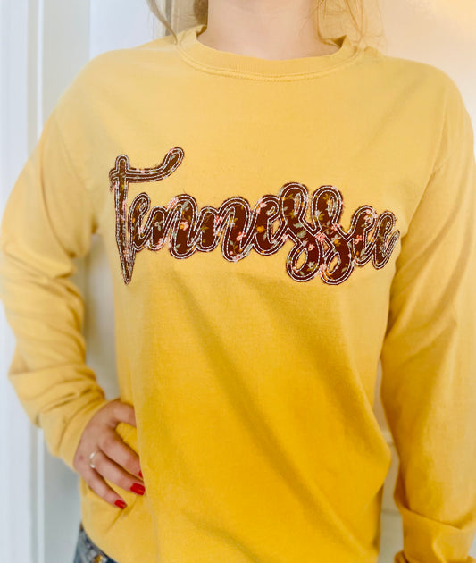 Yellow Tennessee Long-Sleeve Shirt: Small