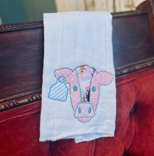 Little Girl’s Cow Burp Cloth